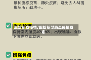 廊坊新发疫情/廊坊新型肺炎疫情发布