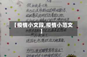 【疫情小文段,疫情小范文】