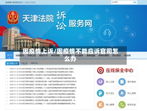 因疫情上诉/因疫情不能应诉官司怎么办-第3张图片