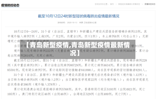 【青岛新型疫情,青岛新型疫情最新情况】-第1张图片